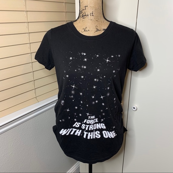 Crazy Dog T-Shirts Tops - Crazy Dog Maternity The Force is Strong T-Shirt